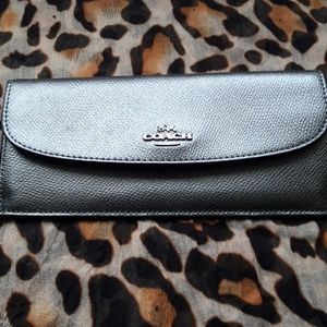 New Coach pewter wallet